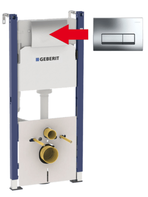 Инсталляция для подвесного унитаза Geberit Duofix + кнопка Delta 51 хром глянцевый арт.458.126.05.21