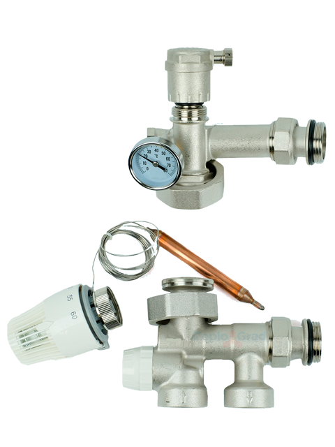 Насосно-смесительный узел TERMICA UFH 130 с термоголовкой (без насоса). — изображение 2