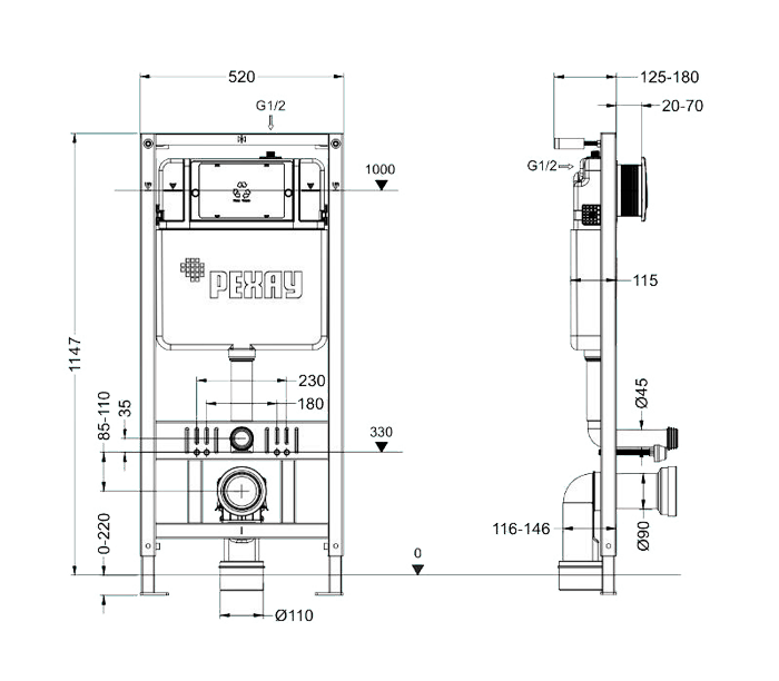Инсталяция-РЕХАУ-NOVAFLOW-rehau-19101071001-размеры Инсталяция-РЕХАУ-NOVAFLOW-rehau-19101071001-размеры