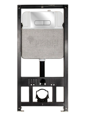 Инсталляция РЕХАУ NOVAFLOW для подвесных унитазов. Кнопка белая.